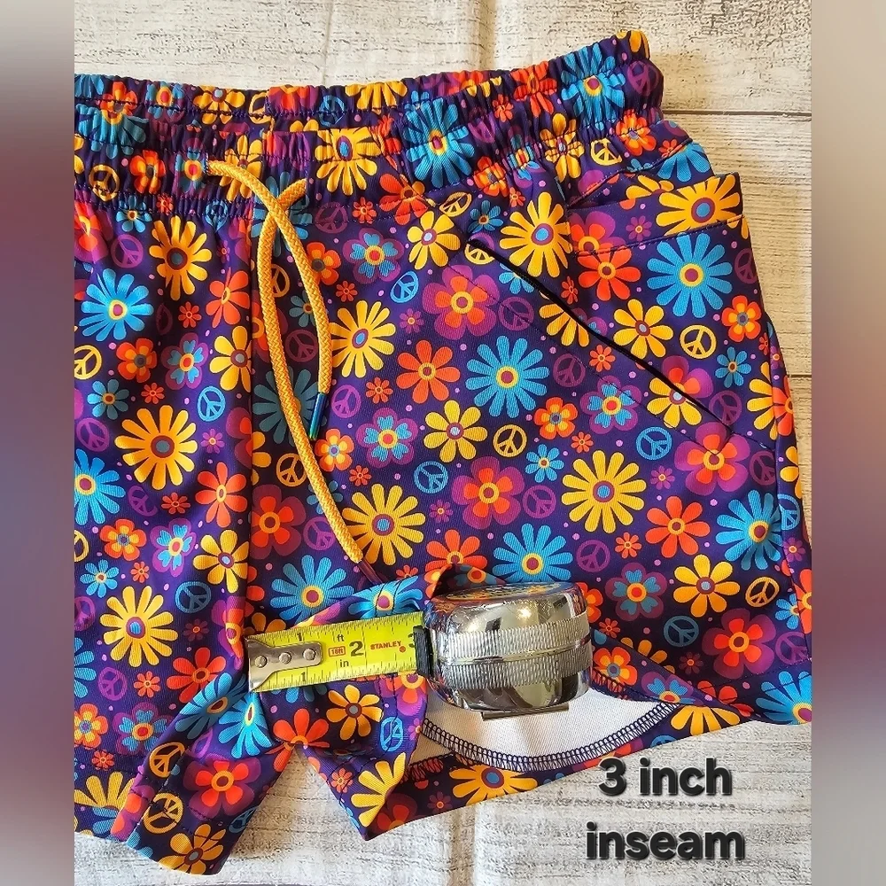 Gay Almanac by Pandatak Size Medium Pride Shorts Festival Zaddy Rave LGBTQ Flora - Picture 8 of 8